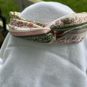 Floral Pink and Green Headband